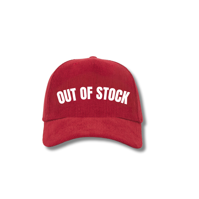 Red Corduroy Out of Stock Trucker