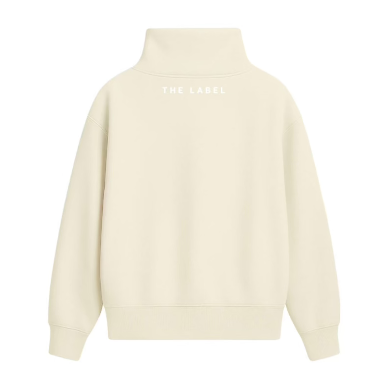 Butter Yellow Mockneck Varisty Hoodie